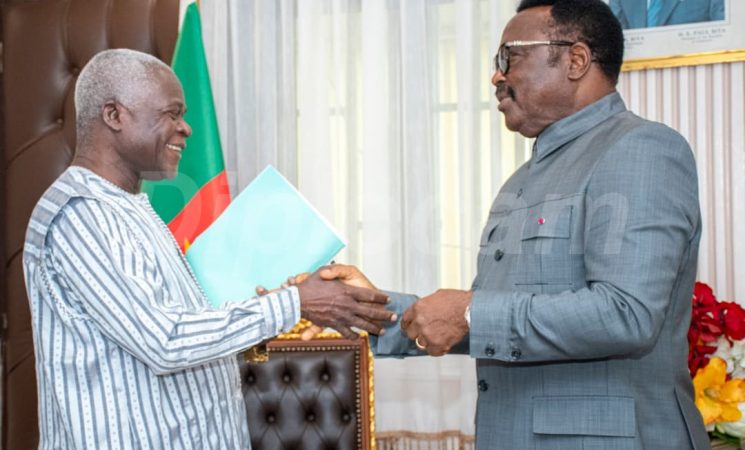 THE CHAIRMAN OF NACC, REV. DR. DIEUDONNE MASSI GAMS, AT MINREX