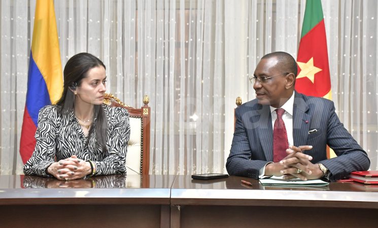 AUDIENCE ACCORDEE A UNE DELEGATION OFFICIELLE COLOMBIENNE AU CAMEROUN PAR LE SECRETAIRE GENERAL A.I.